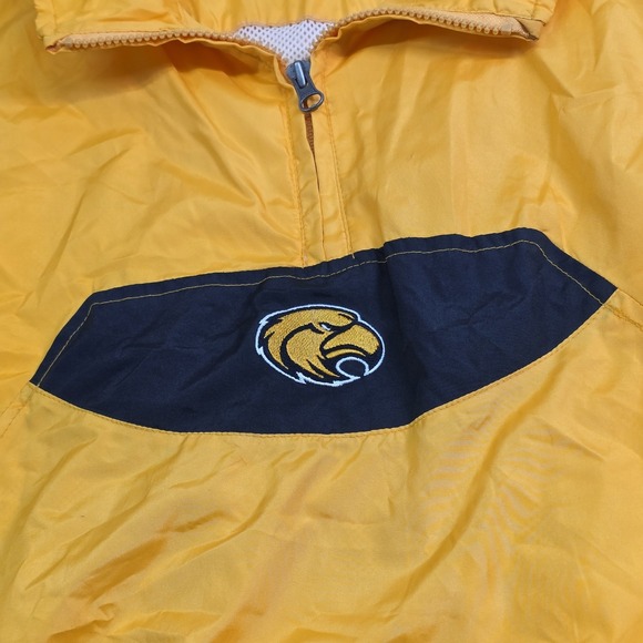 Red Oak NCAA Southern Miss Golden Eagles 1/4 Zip Yellow Windbreaker Jacket 3XL - Picture 6 of 12